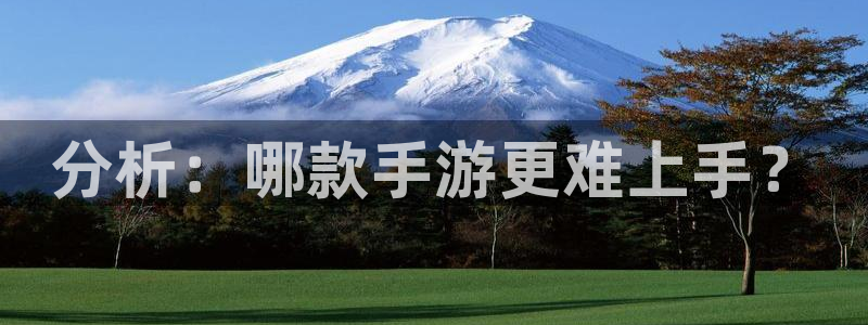 安信12娱乐:分析:哪款手游更难上手?